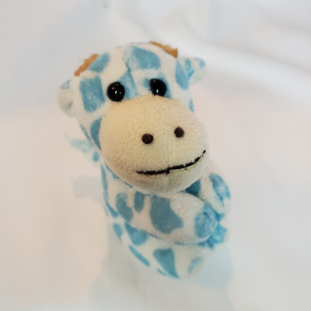 Vintage Wishpets Small‎ Blue Giraffe Plush Stuffed Animal